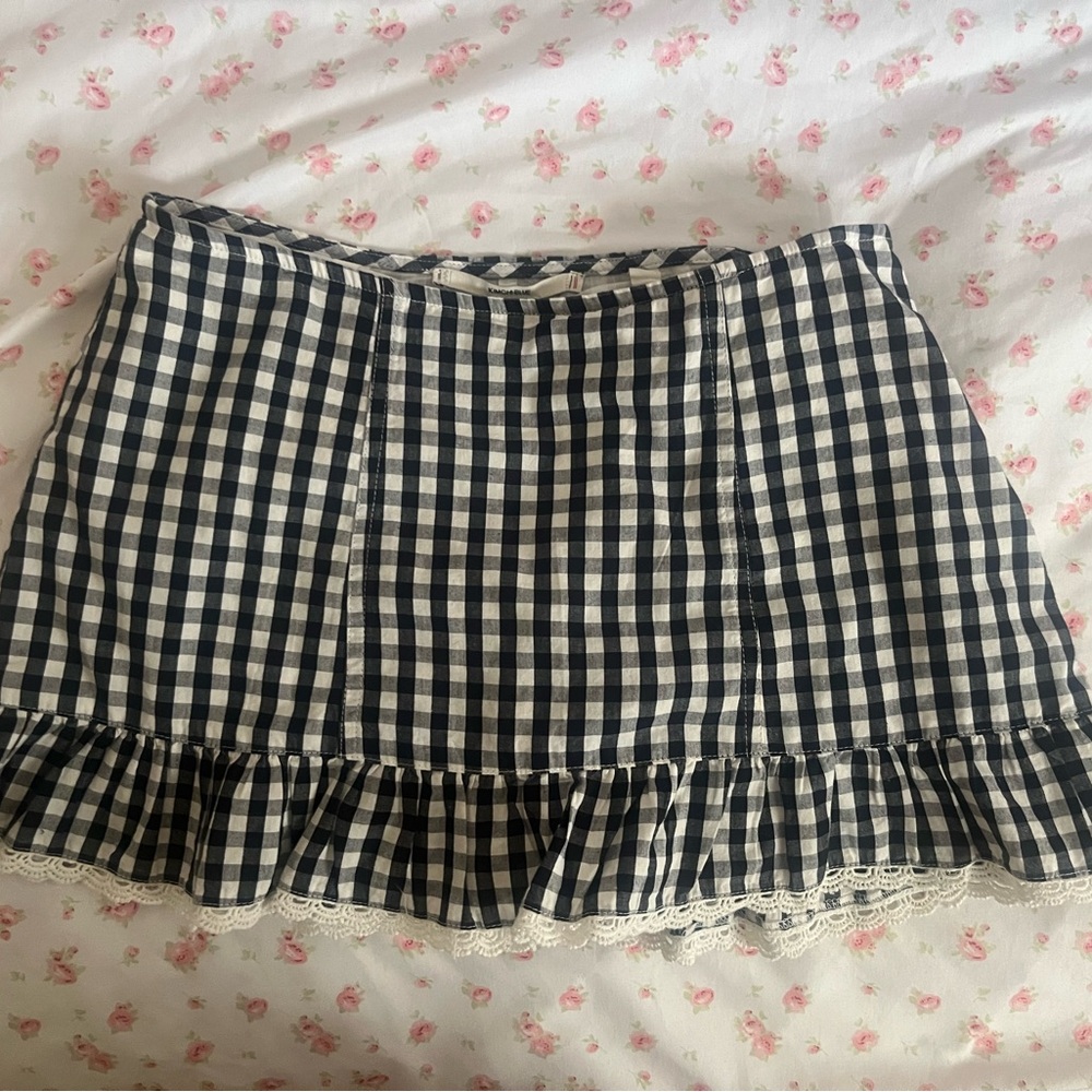 Black and White Gingham Skirt